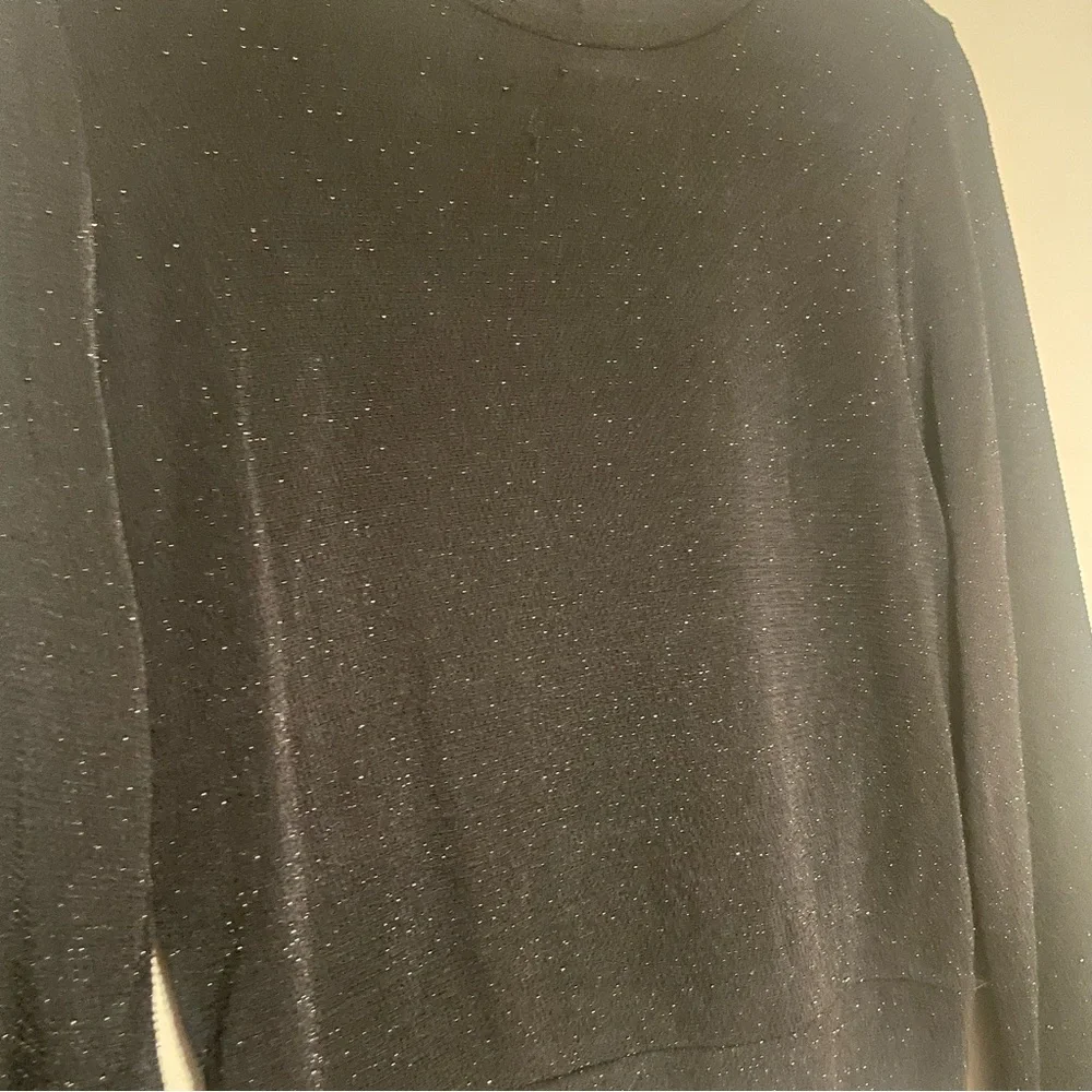 Aeropostale Black Crew Neck Long Sleeve Crop Top - Picture 2 of 3